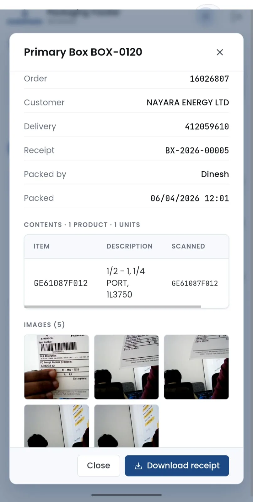 Mobile dispatch alert screen 4