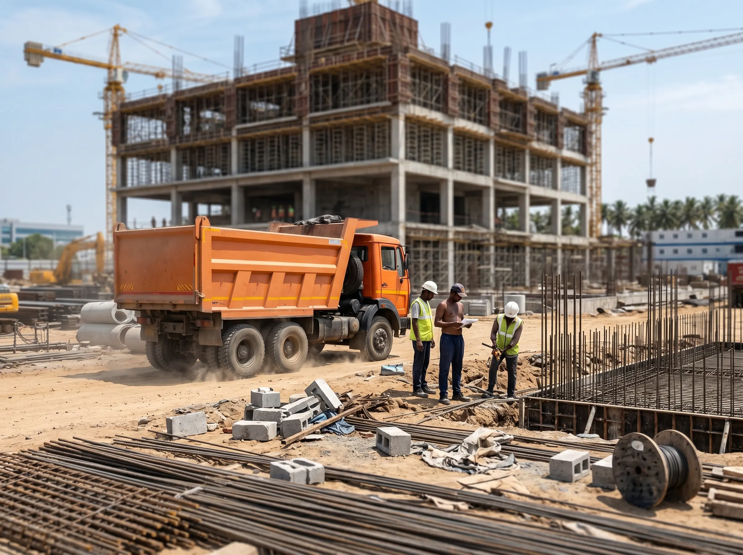 Unmonitored construction site without safety oversight